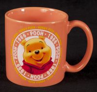 Disney Winnie the Pooh Hunny 1966 Coffee Mug Peach